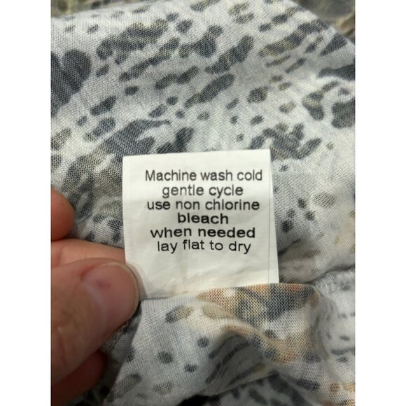 Fusione Floral Print Short-Sleeve Burnout Top Size Large - Picture 8 of 10